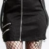 Killstar Clothing Katy Coffin Mini Skirt | Pinstripe 1 Killstar Clothing Katy Coffin Mini Skirt | Pinstripe