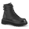 Demonia LILITH-152 Black Vegan Leather Ankle Boots Shoes