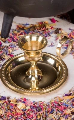 Candles New Arrivals Languid Flicker Candle Holder | Brass