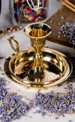 Candles New Arrivals Languid Flicker Candle Holder | Brass