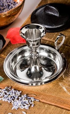 Candles New Arrivals Languid Flicker Candle Holder | Silver