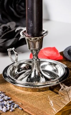 Candles New Arrivals Languid Flicker Candle Holder | Silver