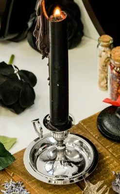 Candles New Arrivals Languid Flicker Candle Holder | Silver