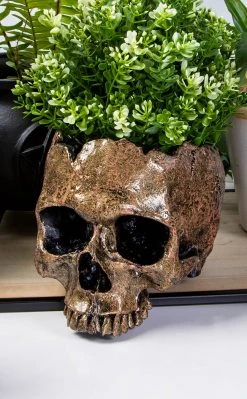 Sarah Mudle Large Skull Planter | Rose Gold