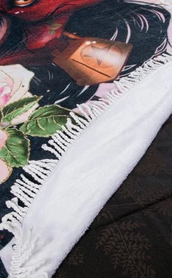 Rose Demon Lay Me Down Round Blanket 8 Rose Demon Lay Me Down Round Blanket