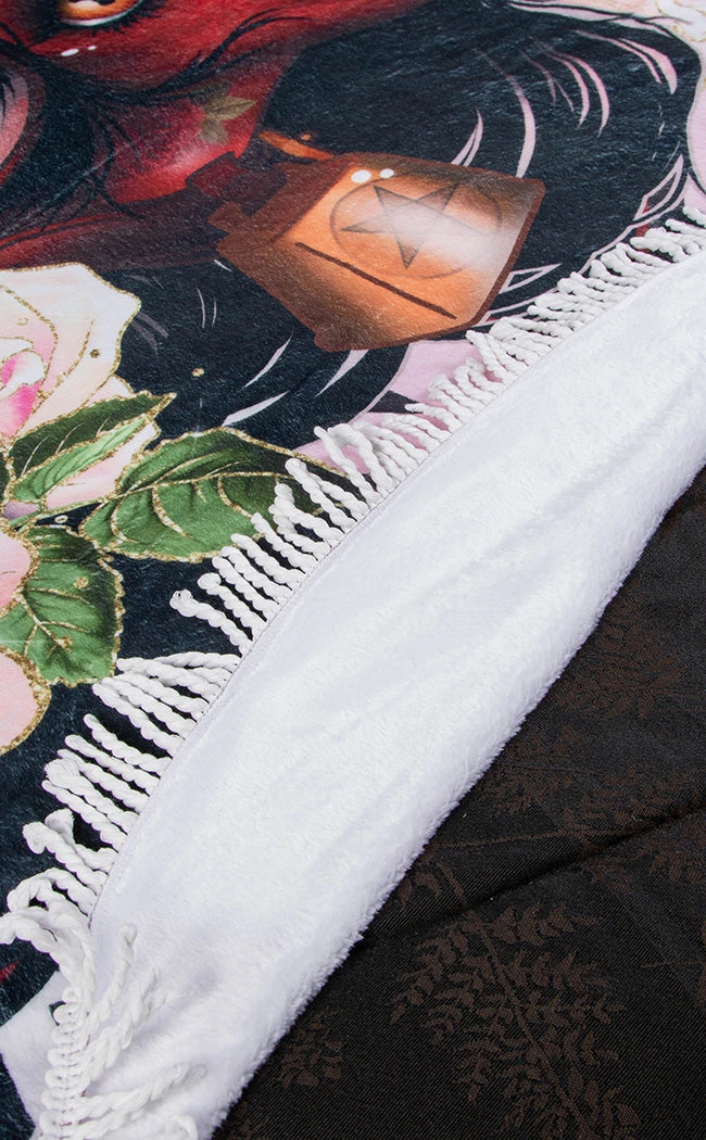 Rose Demon Lay Me Down Round Blanket 5 Rose Demon Lay Me Down Round Blanket