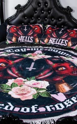 Rose Demon Lay Me Down Round Blanket 9 Rose Demon Lay Me Down Round Blanket