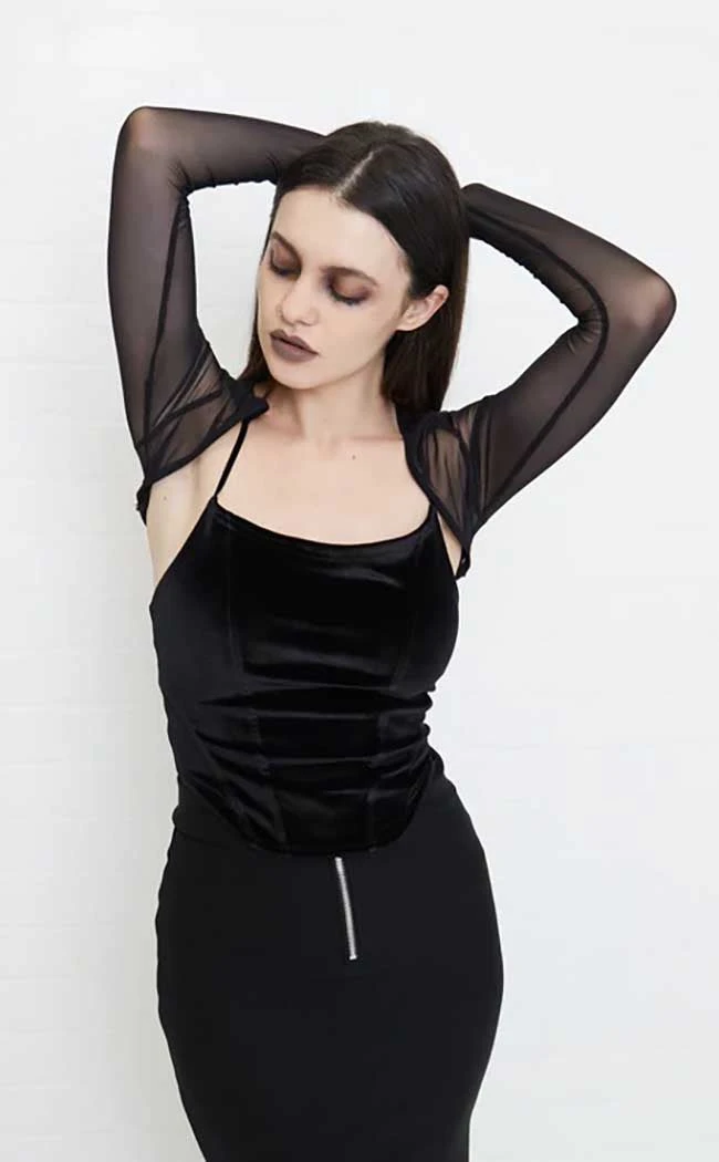 Mary Wyatt Lealu Mesh Shrug Top 5 Mary Wyatt Lealu Mesh Shrug Top