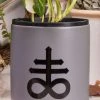 Death By Plants Leviathan Cross Plant Pot | Black On Grey Home & Gifts