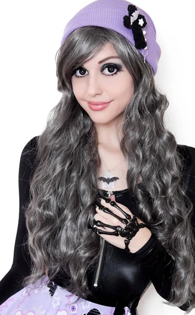 Rockstar Wigs Lily Long Grey & Silver Wavy Wig Beauty 5 Rockstar Wigs Lily Long Grey & Silver Wavy Wig Beauty