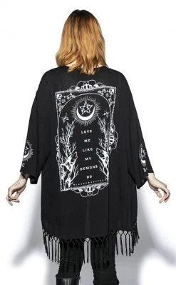 BlackCraft Love Me Like My Demons Do Kimono Clothing