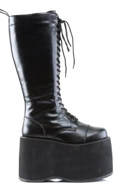 Demonia MEGA-602 Black Vegan Leather Knee High Platform Boots Shoes 11 Demonia MEGA-602 Black Vegan Leather Knee High Platform Boots Shoes