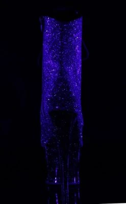 Pleaser Pole Shoes MOON-1020MER Purple Black Ombre Glitter Heels