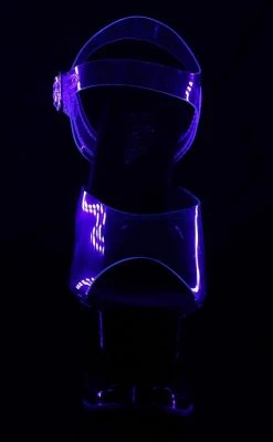 Pleaser Pole Shoes MOON-708 Black Flame Heels