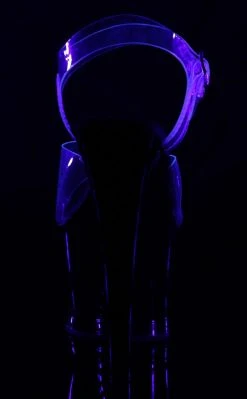 Pleaser Pole Shoes MOON-708 Black Flame Heels