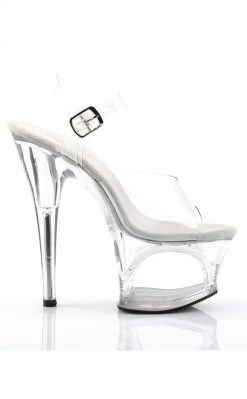 Pleaser MOON-708 Clear Heels Pole Shoes