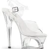 Pleaser MOON-708 Clear Heels Pole Shoes