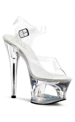 Pleaser MOON-708DM Clear Heels