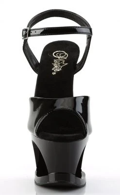 Pleaser MOON-709 Black Patent Heels Pole Shoes