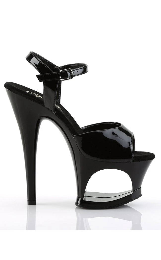 Pleaser MOON-709 Black Patent Heels Pole Shoes 7 Pleaser MOON-709 Black Patent Heels Pole Shoes