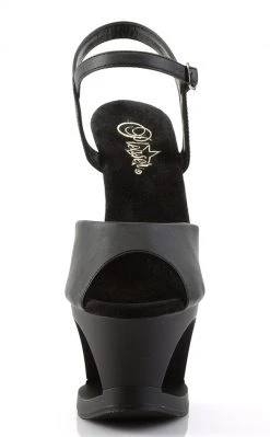 Pleaser Pole Shoes MOON-709SK Black Matte Skull Heels