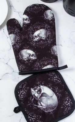 Tragic Beautiful New Arrivals Macabre Oven Mitt Set