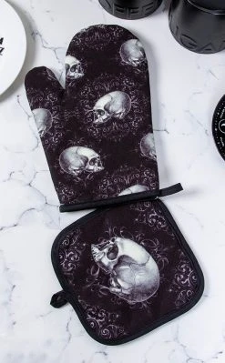 Tragic Beautiful New Arrivals Macabre Oven Mitt Set