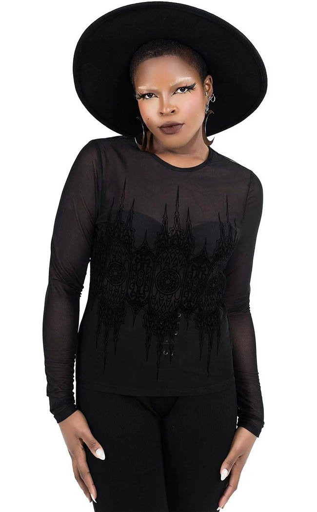 Killstar Madeline Mesh Top Clothing 4 Killstar Madeline Mesh Top Clothing