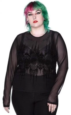Killstar Madeline Mesh Top Clothing 10 Killstar Madeline Mesh Top Clothing