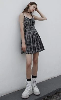 Punk Rave Magpie Plaid Dress Clothing