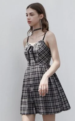 Punk Rave Magpie Plaid Dress Clothing