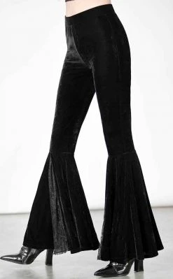 Killstar Clothing Marisol Velvet Bell Bottoms