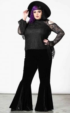 Killstar Clothing Marisol Velvet Bell Bottoms 17 Killstar Clothing Marisol Velvet Bell Bottoms