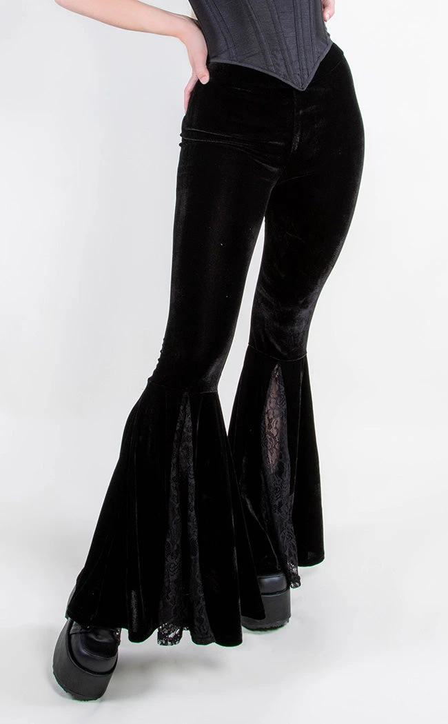 Killstar Clothing Marisol Velvet Bell Bottoms 8 Killstar Clothing Marisol Velvet Bell Bottoms