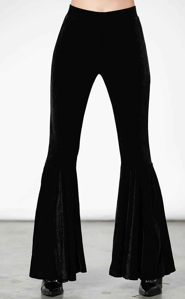 Killstar Clothing Marisol Velvet Bell Bottoms 10 Killstar Clothing Marisol Velvet Bell Bottoms