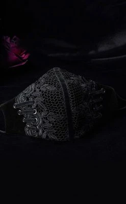 Punk Rave New Arrivals Melodrama Face Mask | Black