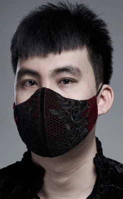 Punk Rave New Arrivals Melodrama Face Mask | Red