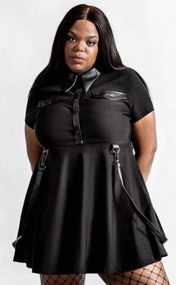 Killstar Clothing Menace Collar Dress | Black 9 Killstar Clothing Menace Collar Dress | Black