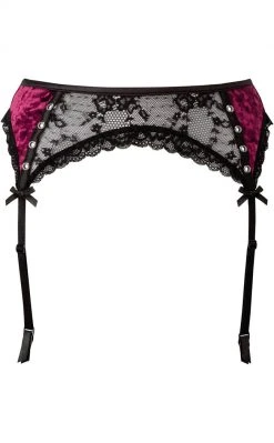 Killstar Mercy Lace Garter Belt | Blood