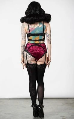 Killstar Mercy Lace Garter Belt | Blood