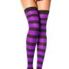 Music Legs Merlot Stripes | Thigh High Stockings Clothing
