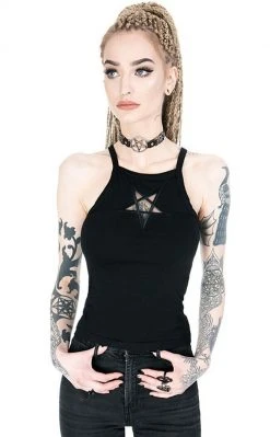 Restyle Mesh Pentagram Tank Clothing
