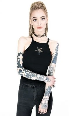 Restyle Mesh Pentagram Tank Clothing