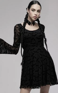 Punk Rave Clothing Mina Flocked Dress