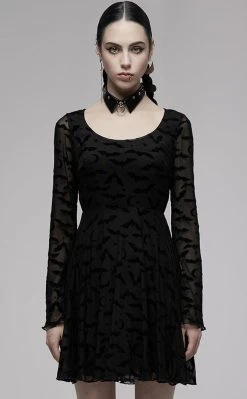 Punk Rave Clothing Mina Flocked Dress