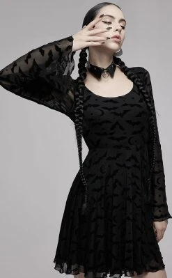 Punk Rave Clothing Mina Flocked Dress