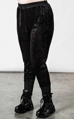 Killstar Mind Melt Velvet Joggers Clothing