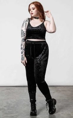 Killstar Mind Melt Velvet Joggers Clothing 7 Killstar Mind Melt Velvet Joggers Clothing