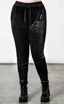 Killstar Mind Melt Velvet Joggers Clothing