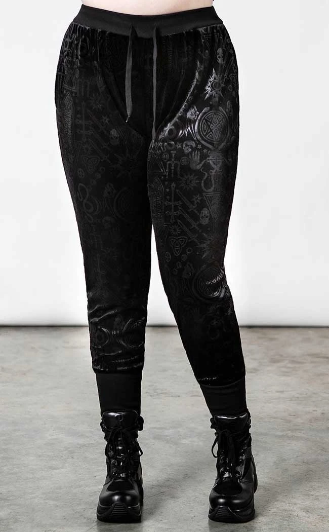 Killstar Mind Melt Velvet Joggers Clothing 3 Killstar Mind Melt Velvet Joggers Clothing